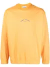 Stone Island Logo-print Long-sleeve Sweatshirt In Orange