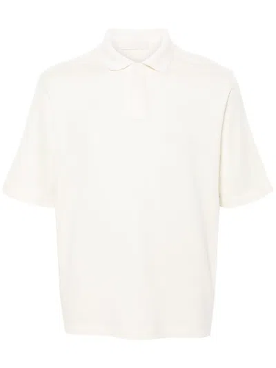 Stone Island Logo-print Polo Collar In Nude