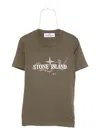 Stone Island Kids' Logo-print Short-sleeves T-shirt In Green