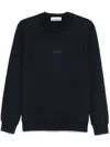 Stone Island Cotton Sweatshirt With Embroidered Logo In Black