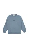 Stone Island Front And Back Print Sweatshirt In Blue