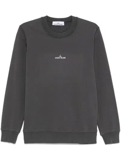 STONE ISLAND LOGO-PRINT SWEATSHIRT