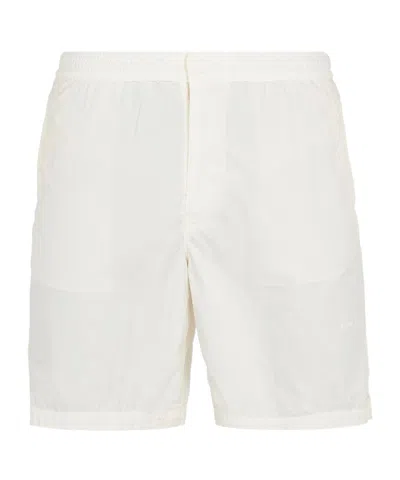 Stone Island Logo-print Swim Shorts In White