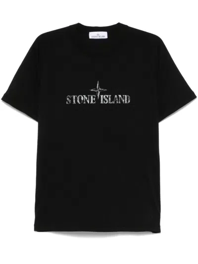 Stone Island Logo-print T-shirt In Multicolor