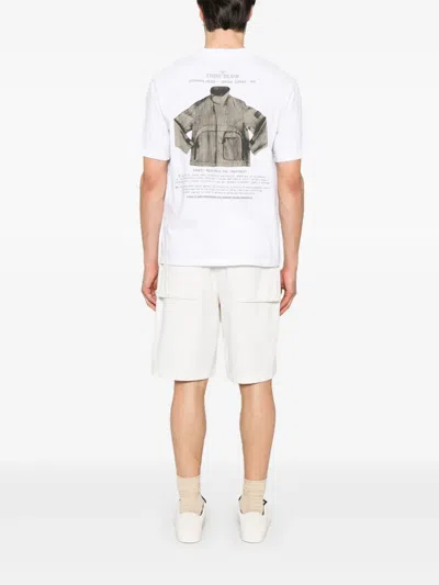 Stone Island Logo-print T-shirt In White