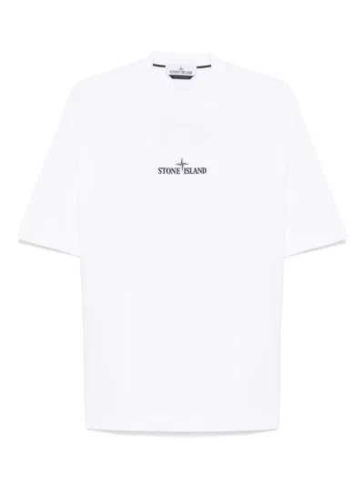 Stone Island Logo-print T-shirt In White