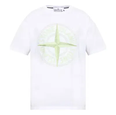 Stone Island Logo Print T-shirt 'white'
