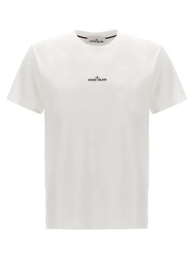 Stone Island Logo Print T-shirt In White