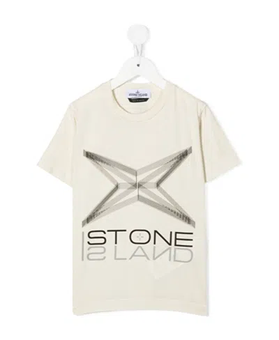 Stone Island Logo-print T-shirt In White