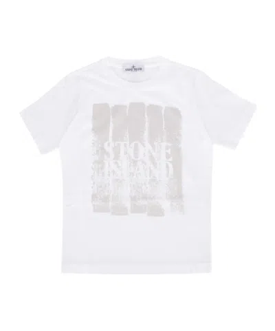 Stone Island Logo-print T-shirt In White