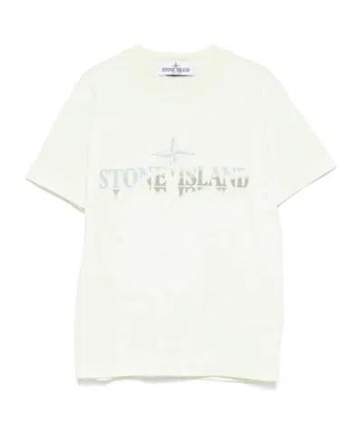 Stone Island Logo-print T-shirt In White