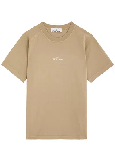 STONE ISLAND STONE ISLAND LOGO-PRINTED COTTON T-SHIRT