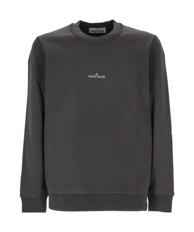 Stone Island Round-neck Sweater In Gray