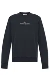 Stone Island Logo-print Cotton Sweatshirt In Black