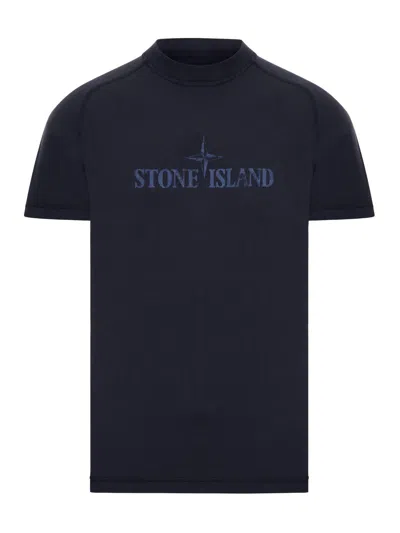Stone Island 2100020 Organic Cotton Jersey In Navyblue