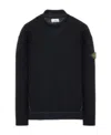 Stone Island Logo Round Neck Sweater In Green