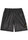 Stone Island Loose-wide-leg Bermuda Shorts With Elasticated Waistband In Gray