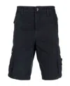 Stone Island Men Slim-fit Cargo Bermuda Shorts With Zip Pockets In Blue