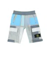 Stone Island Logo Shorts In Gray
