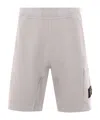 Stone Island Logo Shorts In Gray
