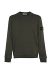 Stone Island Khaki 5100071 Light Rws Pure Wool Sweater In Charcoal