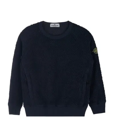 Stone Island Logo Sweater In Blue
