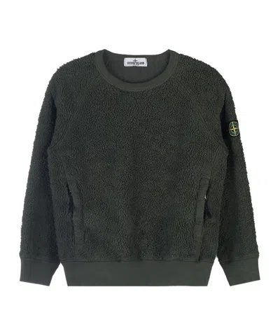 Stone Island Logo Sweater In Green