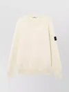 Stone Island Wool Blend Sweatshirt With Iconic Logo Patch And Timeless Design In Neutral