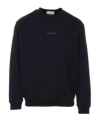 Stone Island Sweatshirt With Industrial Flow Print In Black
