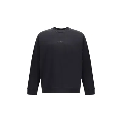 Stone Island Logo Sweatshirt In Black