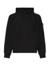 Stone Island Relaxed Fit Black Hoodie With Distinctive Patch Logo In Black