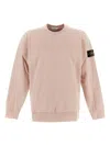 Stone Island Logo Sweatshirt In Pink