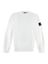 Stone Island Compass-badge Jersey-knit Jumper In White