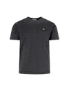 Stone Island Short-sleeved Cotton Jersey T-shirt In Black
