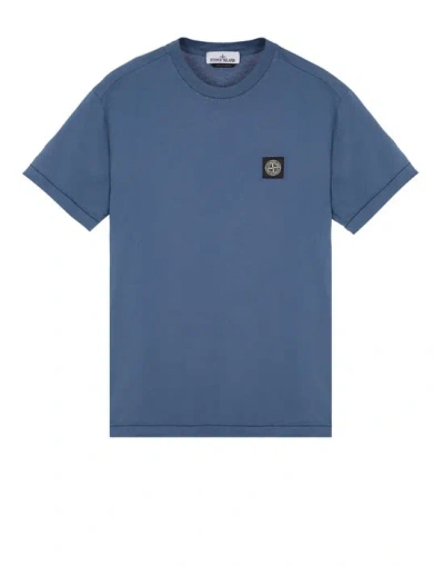 Stone Island Logo T-shirt In Blue