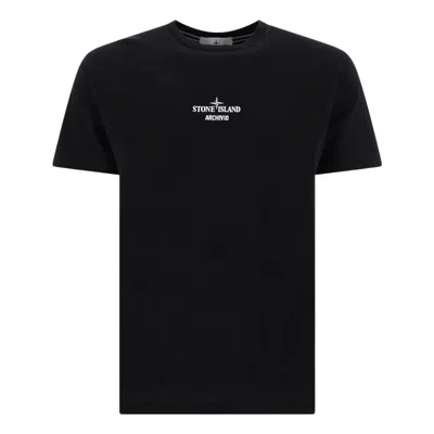 STONE ISLAND STONE ISLAND LOGO T-SHIRT 'BLACK'