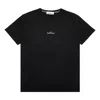 Stone Island Casual Black T-shirt With Graphic Design And Subtle Logo In Black