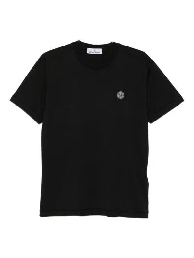 Stone Island Logo T-shirt In Black