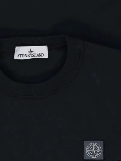 Stone Island Logo T-shirt In Blue