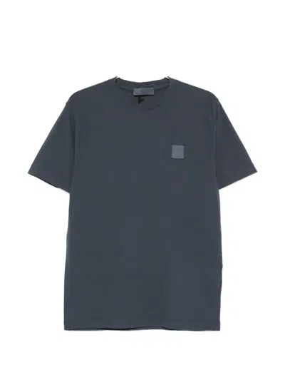 Stone Island Ghost Patch Logo T Shirt In Blue