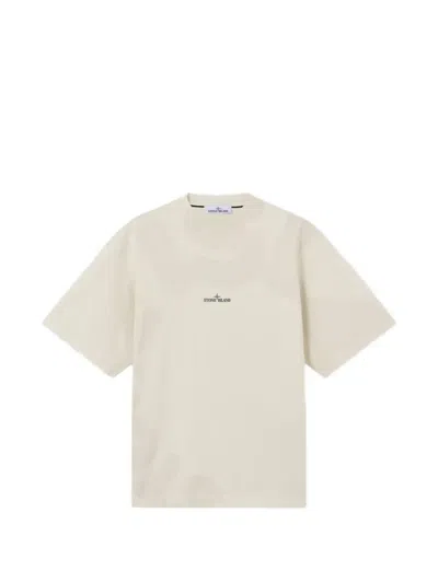 Stone Island Logo T-shirt In Neutral