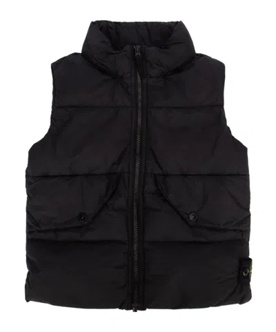 Stone Island Logo Vest In Black