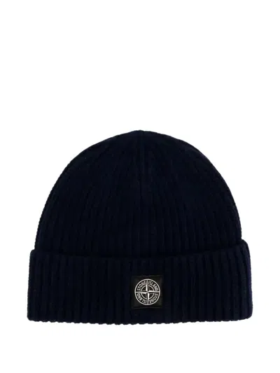 STONE ISLAND STONE ISLAND LOGO WOOL BEANIE