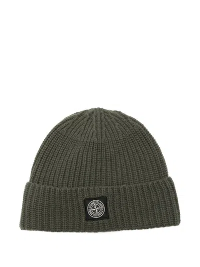 STONE ISLAND STONE ISLAND LOGO WOOL BEANIE