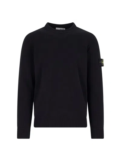 STONE ISLAND LOGO WOOL BLEND SWEATER