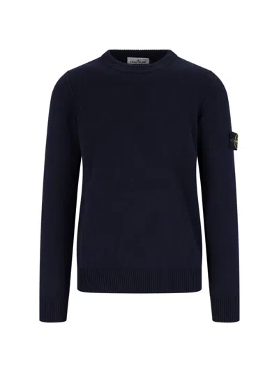 STONE ISLAND LOGO WOOL BLEND SWEATER