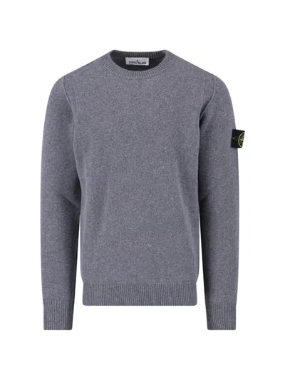STONE ISLAND LOGO WOOL BLEND SWEATER