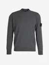 Stone Island Logo-patch Jumper In Lead Grey