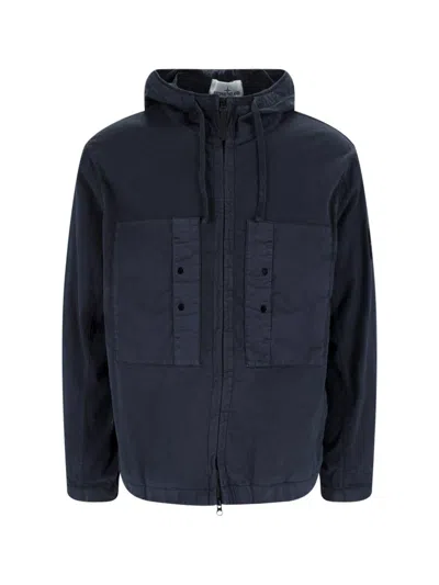 STONE ISLAND LOGO ZIP JACKET