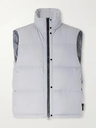 Stone Island Padded Water-repellent Cordura Nylon Vest With Funnel Neck In Multi